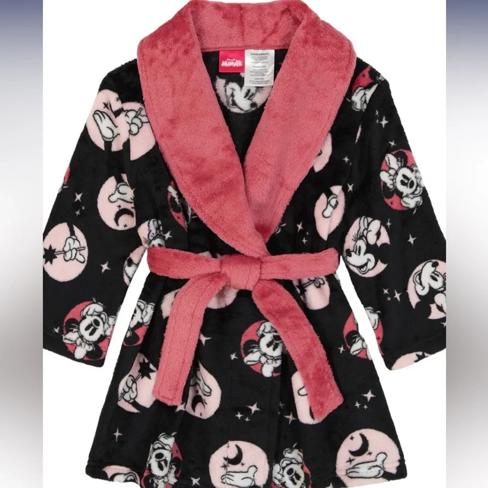 BRAND NEW Disney Minnie Mouse Toddler Girls Pajama Robe, Size 5T - Picture 1 of 3